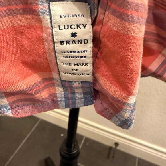 Lucky Brand Shirt Mens Medium Short Sleeve Button-Up Casual - Picture 2 of 5